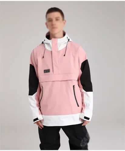 Vista 5 de LIUZH - Chaqueta de esquí deportiva para hombre, chaqueta de snowboard para invierno, suéter con capucha, chaqueta de nieve a juego, ropa de esquí