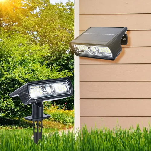 Vista 8 de Toodour Foco solar para exteriores, paquete de 2 luces solares para exteriores con 2 modos, luces de inundación impermeables alimentadas por energía