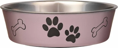 Vista 13 de Bol metálico para mascotas Bella, de Loving Pets, M, Artichoke