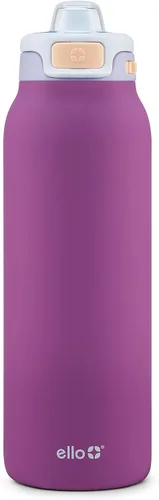 Vista 15 de Ello Pop & Fill botella de agua de acero inoxidable de 22 onzas con tecnología de llenado rápido, metal de doble pared y aislado al vacío, tapa