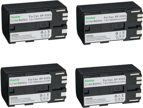 Vista 6 de Kastar Batería BP-930G de repuesto para Canon UC-X45 UC-X50 UC-X55 V40 V40Hi V50Hi V60Hi V65Hi V72 V75Hi V400 V420 V500 V520 XF100 XF105 XF200 0 XF2