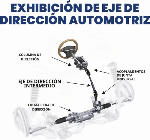 Vista 9 de 3/4" DD X 3/4" DD Junta Universal de Dirección Recubierta en Polvo Eje de Dirección Universal Negro