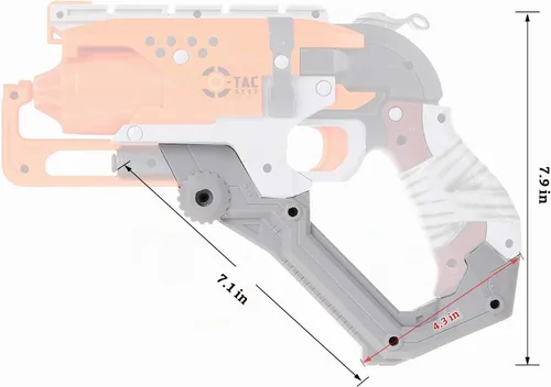 Vista 4 de WORKER Accesorio de mango para juguete Nerf Hammershot Modify