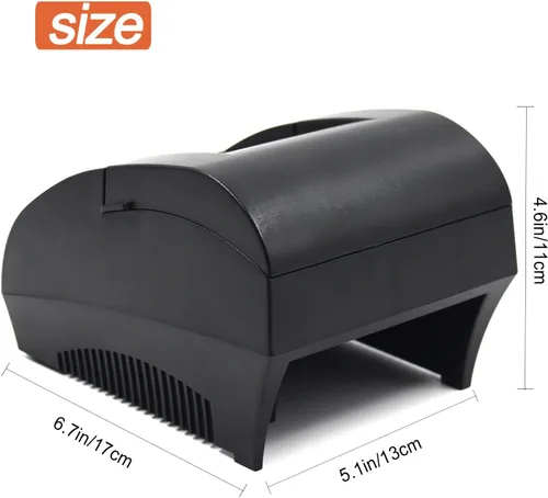 Vista 3 de symcode Impresora térmica de recibos USB de 2.283 in, impresión de alta velocidad de 3.543 in/seg, compatible con ESC/POS Print Commands Set