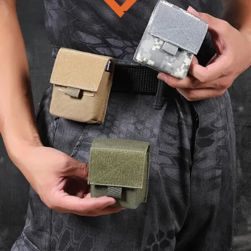 Vista 7 de Bolsos tácticos mini para cinturón, multiusos, pequeños, compactos, con ranura para tarjeta, para batería, EDC, para almacenamiento de artículos
