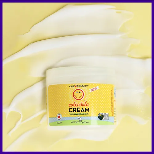 Vista 5 de Crema de caléndula California Baby 100% hidratante a base de plantas Loción para bebé de lavanda Hidratante facial para piel seca