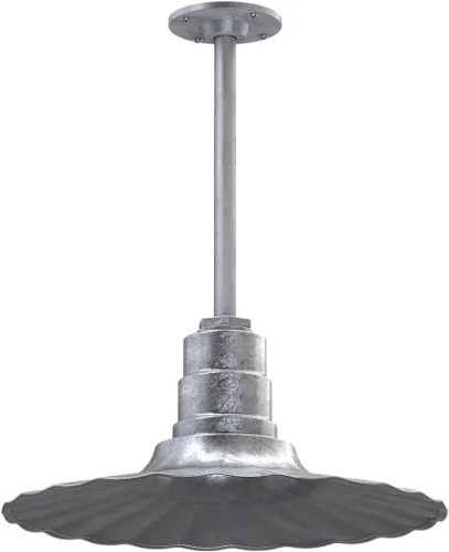 Vista 29 de Steel Lighting Co. Colgante Eagle Rock Lámpara montada en el techo Onda radial de 16 pulgadas vástago de 12 pulgadas Acero resistente