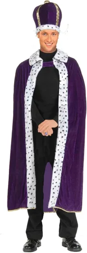 Vista 5 de Rubies Conjunto de bata y corona King para hombre, talla única