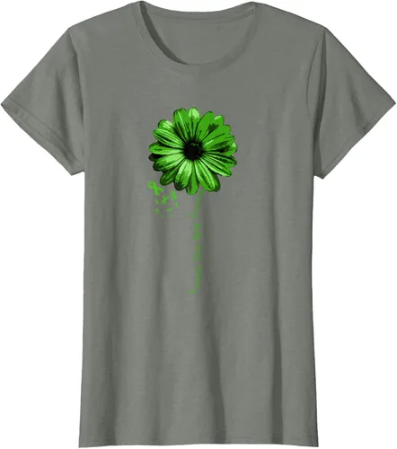Vista 14 de Camiseta de conciencia de lesiones cerebrales traumáticas con cinta verde guerrero, Negro, S