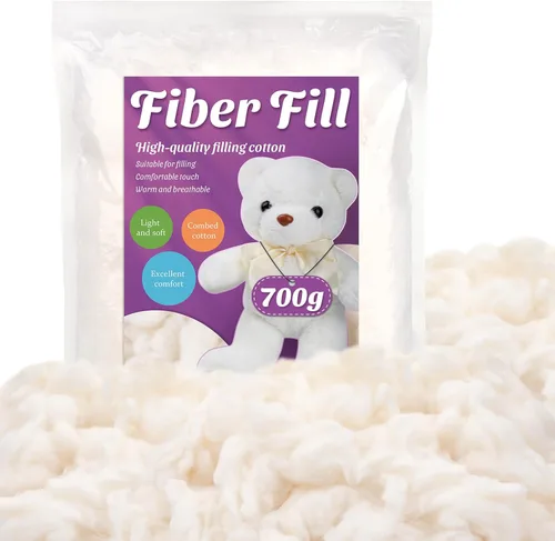 Vista 12 de Kogyxe Relleno de algodón peinado de 2.12 onzas, relleno de algodón de alta resistencia, relleno para animales de peluche, relleno de almohada