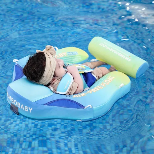Vista 6 de Mambobaby Float Add Tail Flotador de natación para bebé/bebé con toldo, no inflable, sólido, mejorado, suave, impermeable, material de cuero