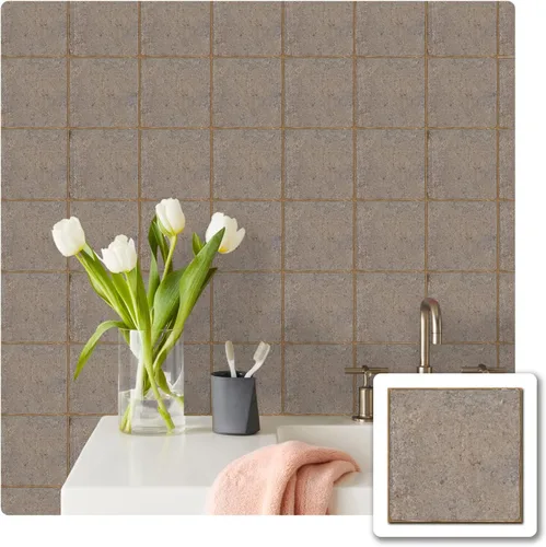 Vista 42 de Alwayspon Vinilo adhesivo efecto piedra, pegatinas para azulejos de pared autoadhesivas, protector antisalpicaduras para cocina y baño, T026