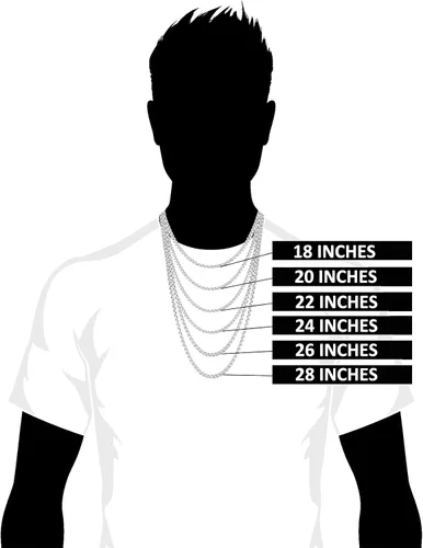 Vista 6 de Collar de cadena redonda de 230.157 in para hombre, cadena Rolo para hombres y mujeres, 18, 20, 22, 24, 26 pulgadas de longitud, acero inoxidable