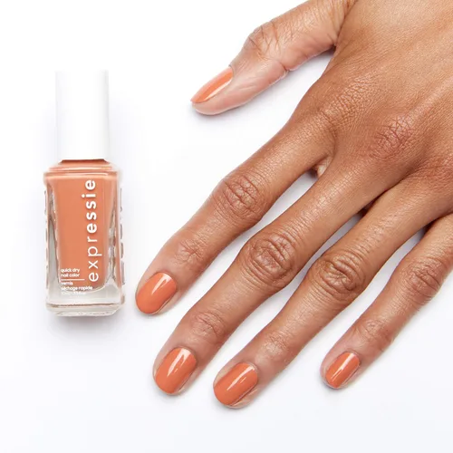 Vista 8 de Essie Expressie - Esmalte de uñas de secado rápido Peachy Beige, vegano, para escritorio, 0.33 fl oz