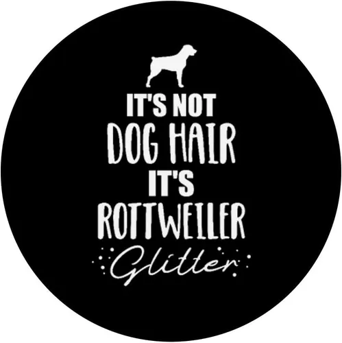 Vista 3 de No es pelo de perro, es Rottweiler PopSockets agarre y soporte para teléfonos y tabletas, Negro