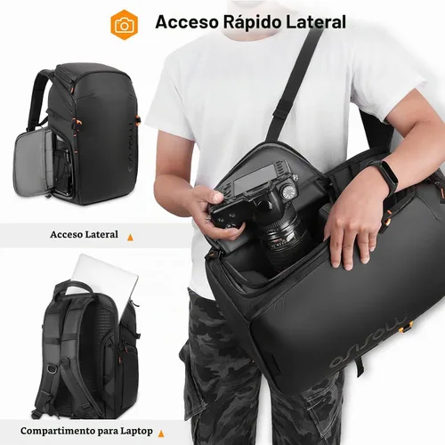 Vista 3 de MOSISO Mochila para cámara, DSLR/SLR/Bolsa de cámara de fotografía sin