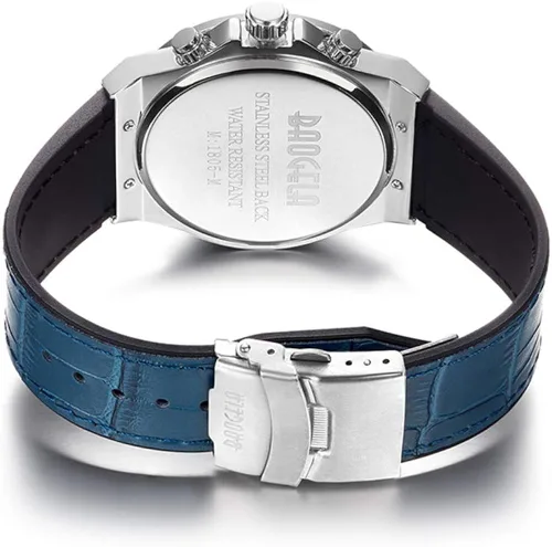 Vista 7 de Baogela - Reloj de pulsera para hombre, correa de piel, cronógrafo, cuarzo, impermeable, para hombre