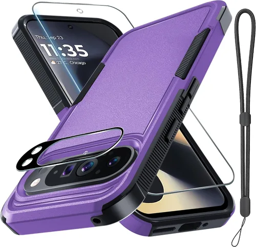 Vista 42 de Funda para Google Pixel 7A, Funda Protectora de Teléfono de Cuerpo Completo Resistente de Trabajo Pesado Robusta a Prueba de Golpes con Correa