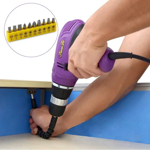 Vista 3 de PH4# - Juego de brocas cortas con soporte para tornillos Walfront 10 piezas 8x2.5x1 para taladros y varillas de extensión