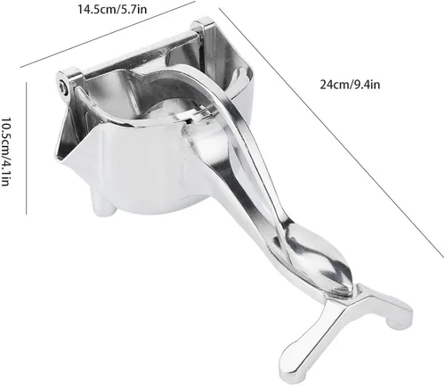 Vista 5 de Pilipane Exprimidor de limón de acero inoxidable real, exprimidor de cítricos, portátil y resistente, prensa manual de frutas para salud, exprimidor
