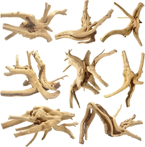 Vista 13 de Jorewood Madera flotante natural grande para acuario para peceras y terrarios de reptiles, decoraciones seguras para peceras, ramas retorcidas