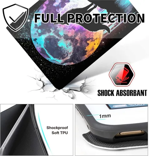 Vista 119 de Funda para tablet Fire 7 (12ª generación, versión 2022), delgada, a prueba de golpes, delgada, de piel sintética, con función de apagado/encendido
