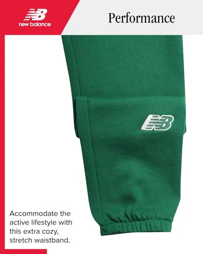 Vista 72 de New Balance Pantalones deportivos para niña, forro polar de mezcla de algodón suave con cordón y bolsillos (tallas 8-16)