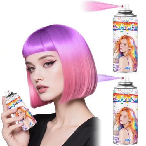 Vista 8 de Spray de color rojo temporal para el cabello para mujeres, tinte