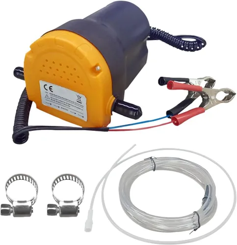 Vista 7 de Extractor de bomba de cambio de aceite, bomba de transferencia de fluidos de 12 V 60 W, extractor de bomba de aceite/diésel con manguera, cambiador