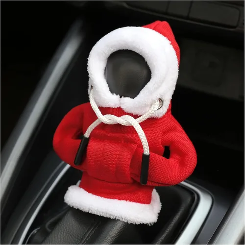 Vista 7 de Cubierta para palanca de cambios de coche con capucha OFBAND, cubierta para perilla de cambios de coche de Navidad para palanca de cambios