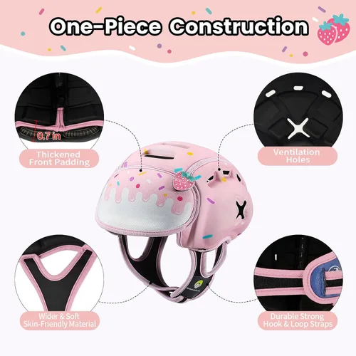 Vista 3 de Mambobaby Casco protector de cabeza de bebé para gatear caminando 6-24 Dulzura de bayas