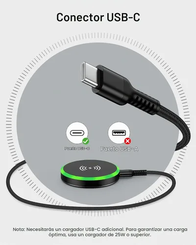 Vista 6 de Cargador inalámbrico Samsung MagSafe de 15 W, almohadilla de carga rápida