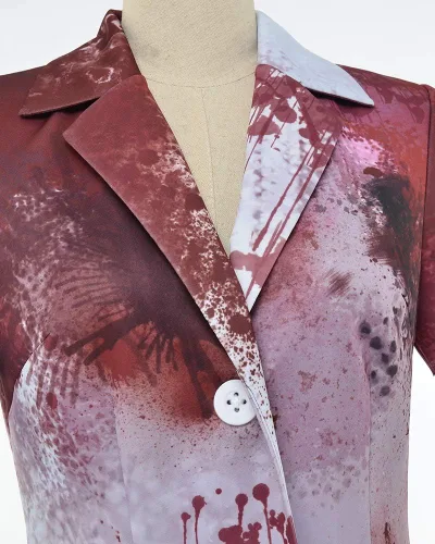 Vista 8 de Miccostumes Disfraz de enfermera de terror para mujer