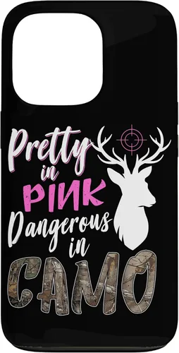 Vista 10 de Funny Pink Camo Hunting Graphic Women Deer Buck Hunters Case for iPhone 17