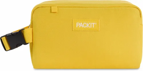 Vista 16 de PackIt Caja de aperitivos congelable, color negro, fabricada con tecnología EcoFreeze, plegable, reutilizable, cierre de cremallera con asa