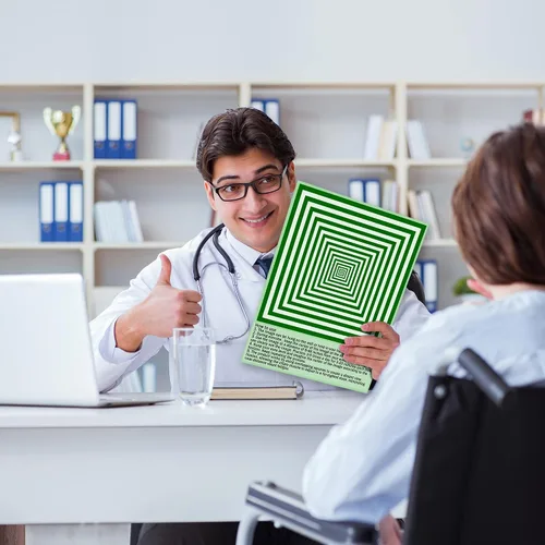 Vista 5 de SADIKALO Paquete de 6 tablas de ejercicios oculares – Arte de pared de relajación muscular visual para el hogar, la escuela y la oficina – Pósteres