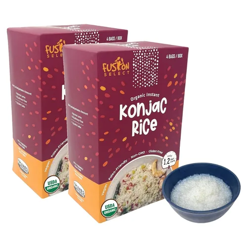 Vista 6 de Fusion Select Konjac Noodles Shirataki - Sustituto a base de plantas de pelo de ángel Shirataki, pasta de dieta saludable, rica en fibra, vegano
