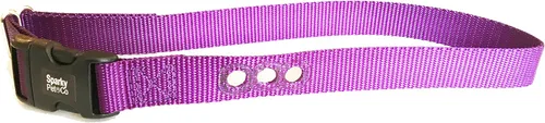 Vista 11 de Sparky Pet Co Perro cerca E collar receptor resistente Nylon 1" 3 agujeros consecutivos correa para todos los sistemas de collar e marrón