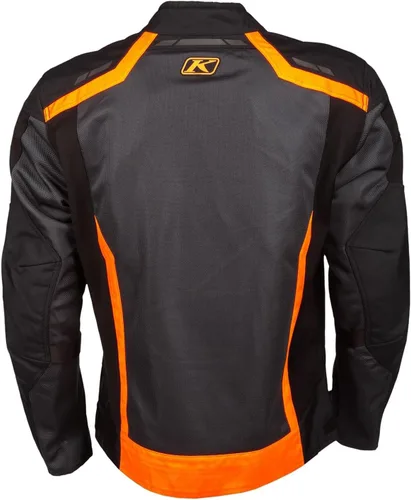 Vista 4 de KLIM Chaqueta de moto Induction Street para hombre Negro - Naranja Strike