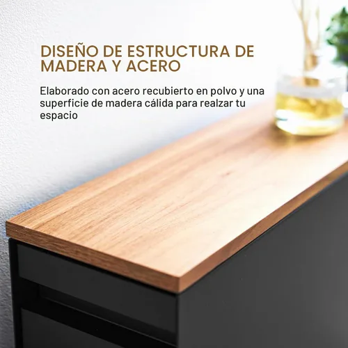 Vista 10 de YAMAZAKI Home Armario de almacenamiento extraíble para baño con parte Negro