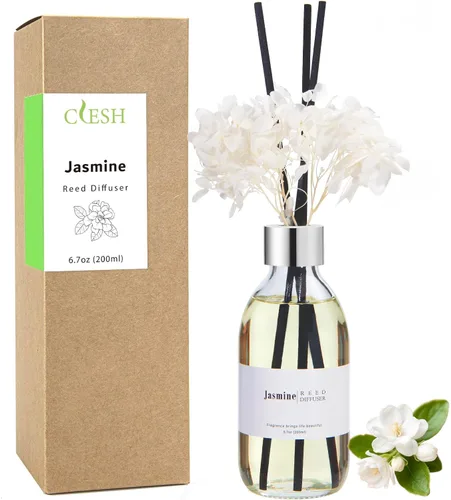 Vista 11 de Clesh Juego de difusor de varillas de 6.7 onzas, difusor perfumado de cedro con palos, difusor de varillas de fragancia para el hogar