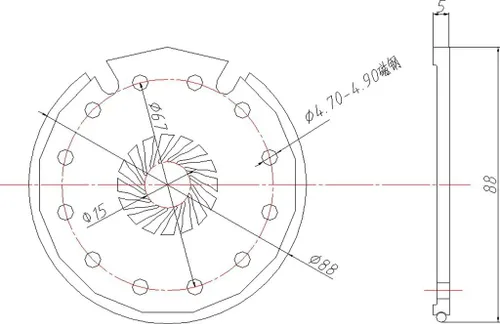 Vista 3 de E Bike PAS Pedal Asistente Sensor Bicicleta Eléctrica Sistema PAS 12Magnet