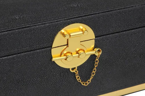 Vista 6 de HofferRuffer Elegante Caja Decorativa de Cuero Sintético, Organizador de Caja de Joyería de Almacenamiento, Soporte Organizador de Cosméticos Grande