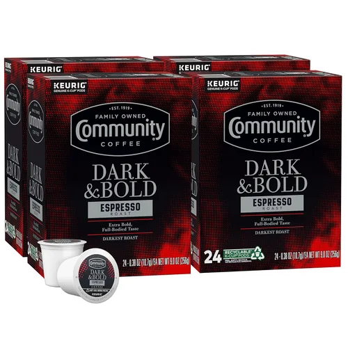 Vista 19 de Community Coffee Dark & Bold Espresso Roast - 12 cápsulas de café tostado extra oscuro, compatible con cafeteras Keurig 2.0 K-Cup, 12