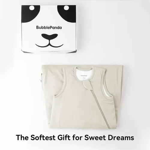 Vista 6 de BubblePanda - Saco de dormir de bambú de rayón para bebé de 0 a 6 meses, 1.0 tog, manta portátil ultra suave para bebé de 0 a 3 meses, saco