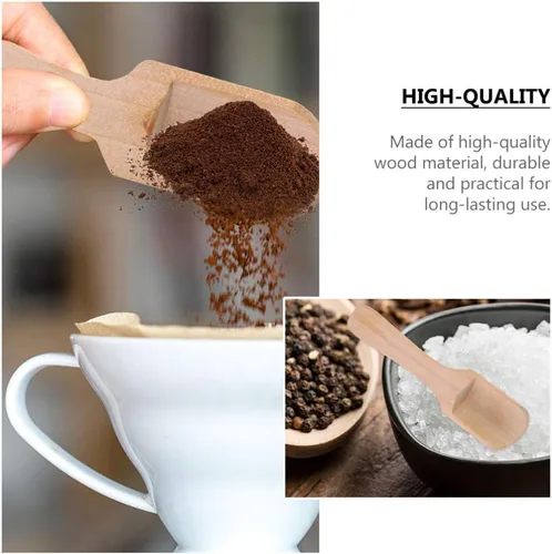 Vista 6 de DOITOOL Juego de 10 cucharas de sal pequeñas de madera, cuchara de sal de madera, mini cucharada de té y condimentos para hojas de té, condimentos