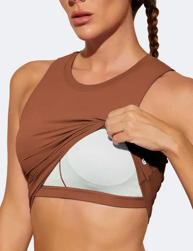 Vista 3 de Natural Feelings Nudi - Sujetadores deportivos para mujer, con relleno extraíble, sin mangas, para yoga, fitness, entrenamiento, ombligueras