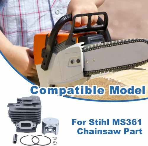 Vista 2 de Pistón de cilindro de 1.929 in con kit de junta de tambor de embrague para motosierra Stihl MS361