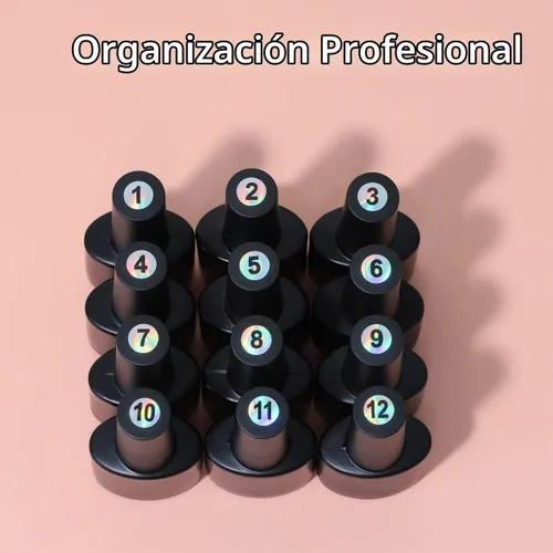 Vista 4 de 50 unidades de palos de muestras de uñas con calcomanías de números, para exhibición de color de uñas, puntas de aguja transparentes, con anillo