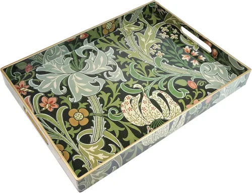 Vista 12 de Spsyrine - Bandeja de servir con asas, bandeja decorativa de plástico para mesa de café, sala de estar, decoración del hogar, 3040B